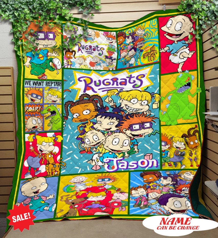 Personalized Rugrats Blanket Quilt Rugrats Friends Custom Quilt Rugrats Cartoon Custom Blanket